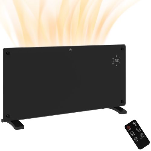 HOMCOM 1500W Electric Space Heater Radiator Wifi Smart App 24Hr 7 Day Timer