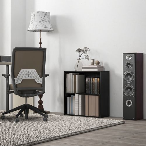 HOMCOM Bookshelf Display Storage Shelf with 2 Compartments for Study