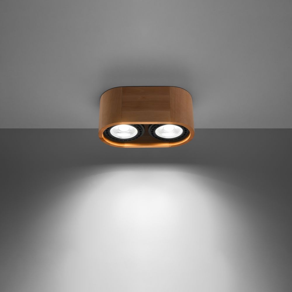 Scandi Design Wood Ceiling Lamp - Basic Series, GU10