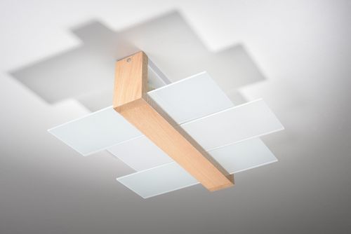 مصباح سقف FENIKS 2 من الخشب الطبيعي بتصميم عصري (لوفت) مع إضاءة LED وقاعدة E27