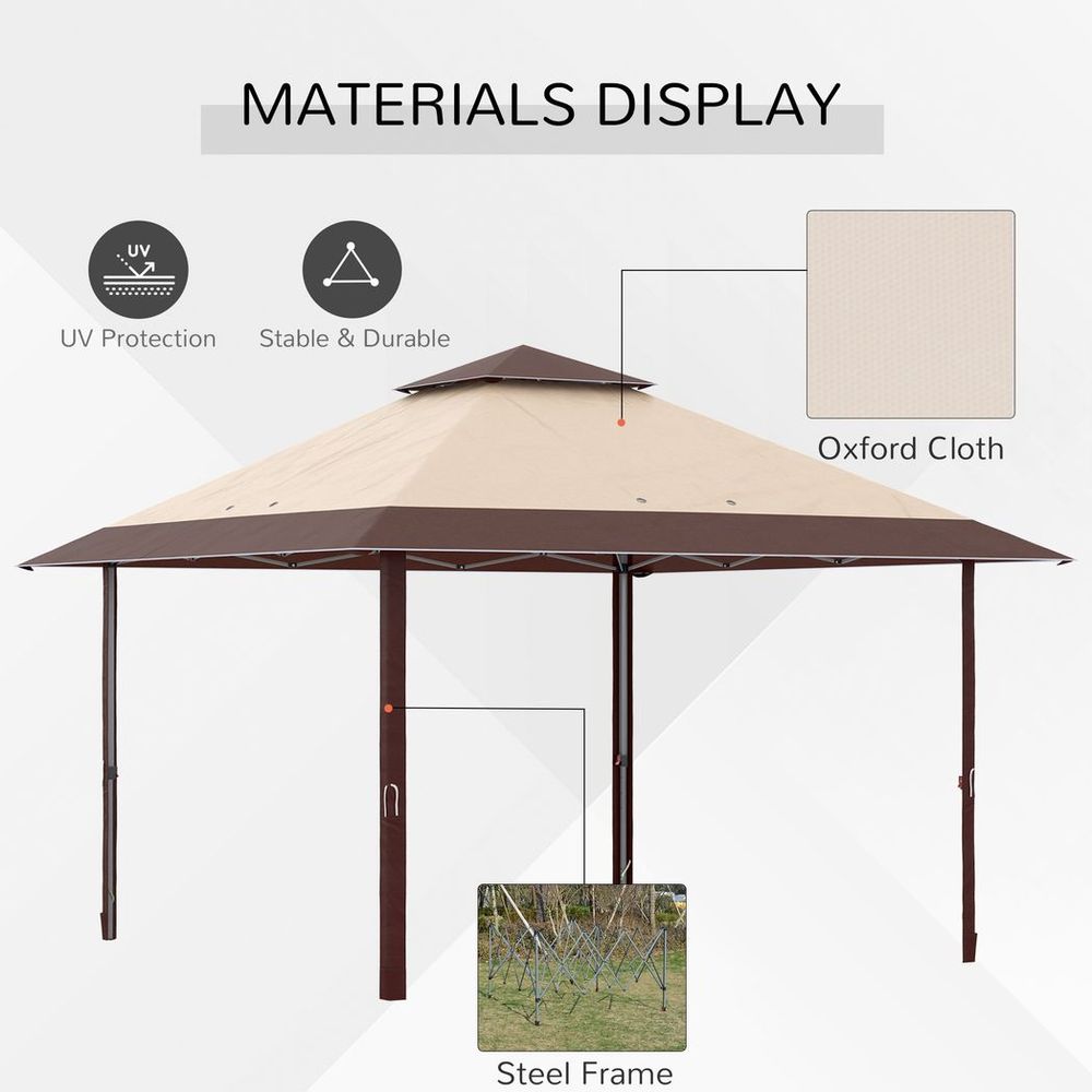 Premium 4x4m Outdoor Pop-Up Canopy Tent - Adjustable & Portable Gazebo for Parties & Camping