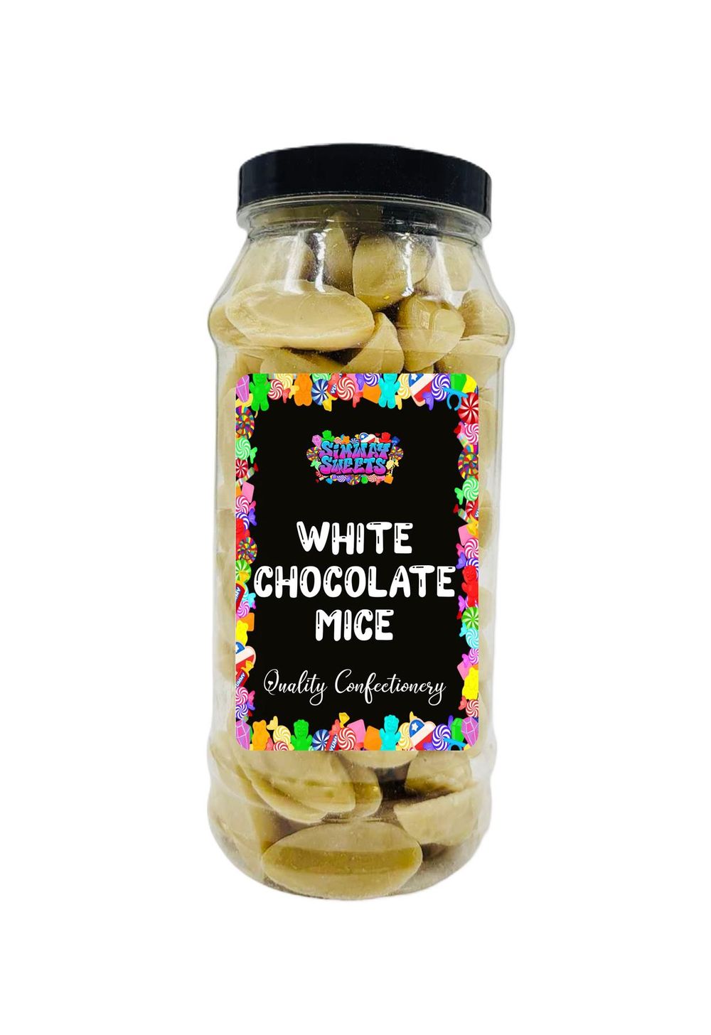 White Chocolate Mice - Retro Sweets Gift Jar
