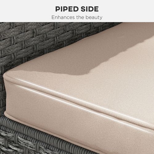 Outsunny One-piece Outdoor Back and Seat Cushion for Garden, Beige