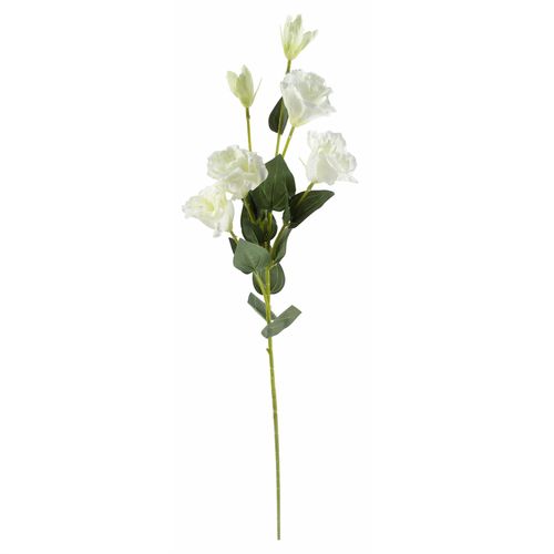 80cm Artificial Red Lily Arrangement Silver Glass Vase