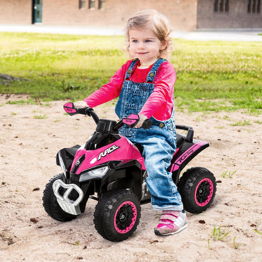 HOMCOM Toddler Kids Ride On Car Walker Foot To Floor Slider w/Music Lights NO POWER Manual for 18-36 Months Pink