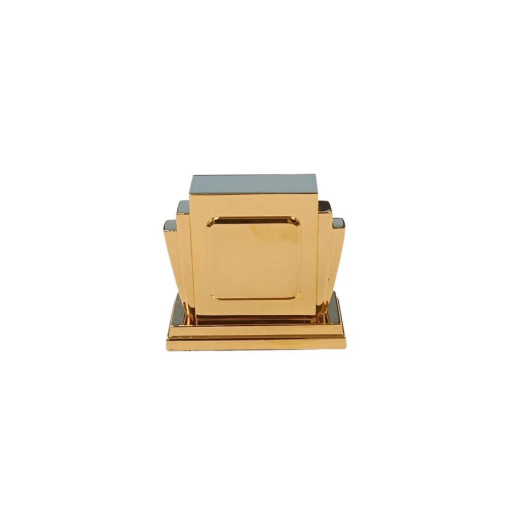 Miniature Clock Goldtone Plated Mini Clock Solid Brass IMP30 - CLEARANCE NEEDS RE-BATTERY