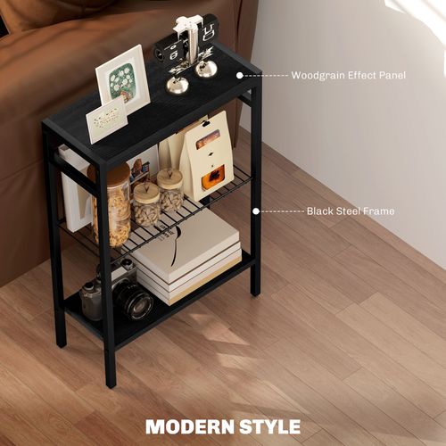 HOMCOM Side Table with Storage, Small Table for Living Room, Bedroom