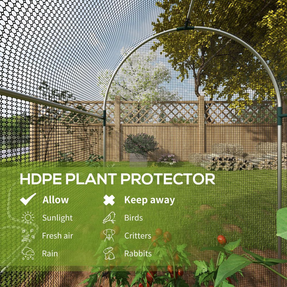 Outsunny Fruit Cage, Plant Protection Tent, 1.2x2.4x1.9m