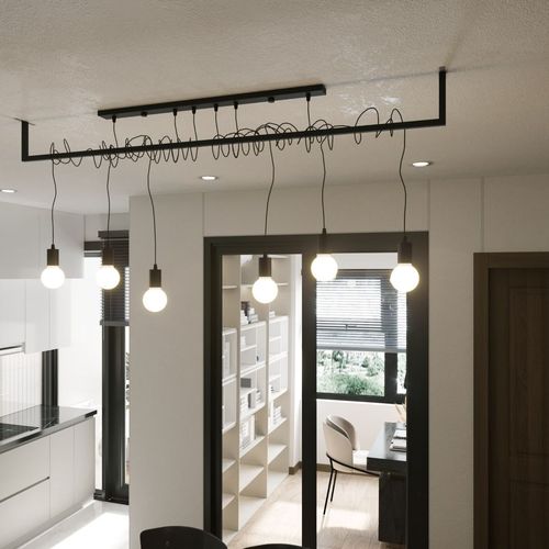 ثريا من القماش والستيل بتصميم سلامنكا العصري، قاعدة E27