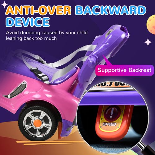 AIYAPLAY 3 in 1 Ride on Push Car, Cartoon Robot Foot to Floor Slider