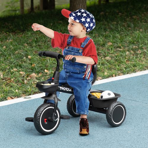 AIYAPLAY Kids Trike for 2 to 5 Years with Adjustable Seat, Baskets