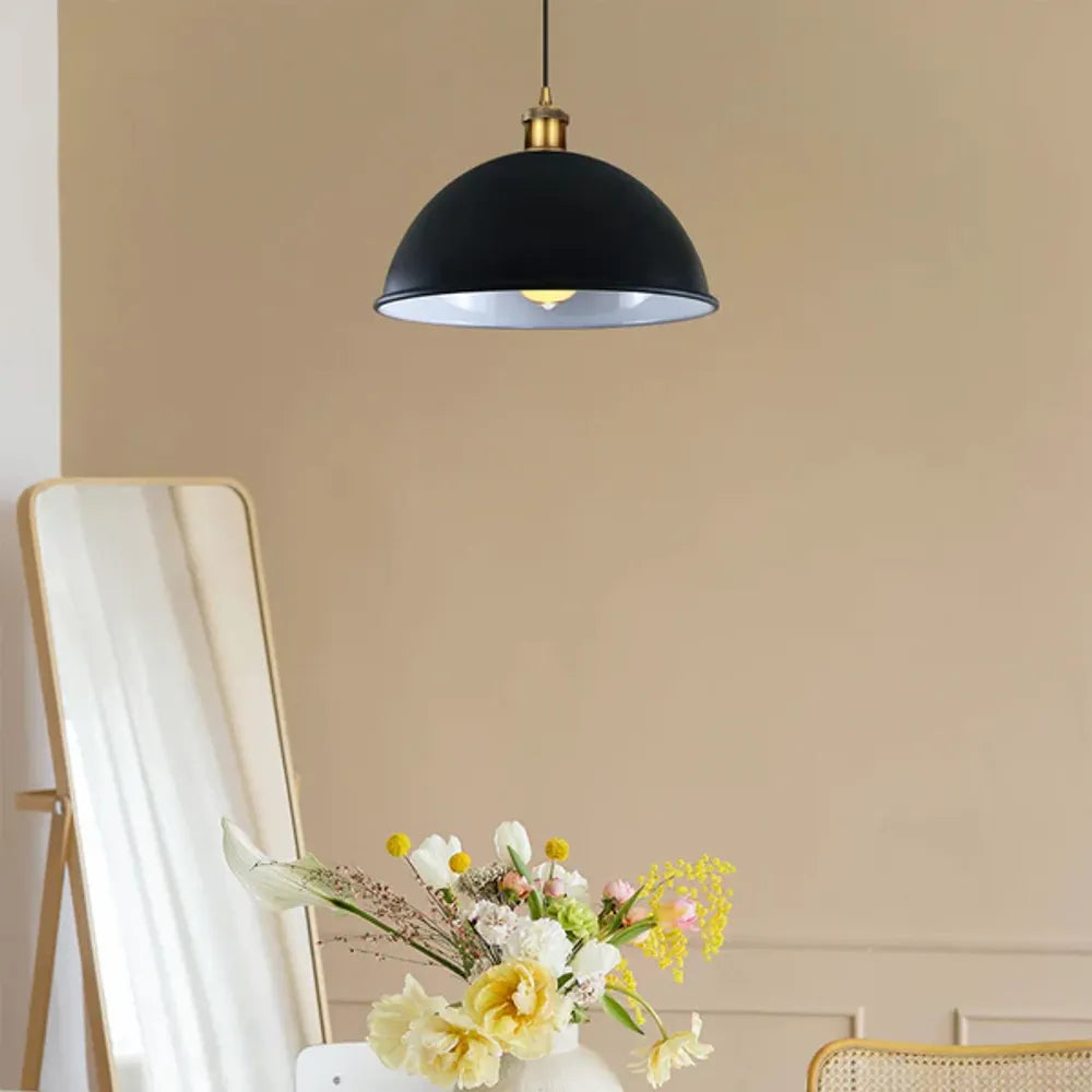 Vintage Black Inner White Ceiling Pendant Light Shade - High Quality Hanging Lamp for a Cozy Atmosphere