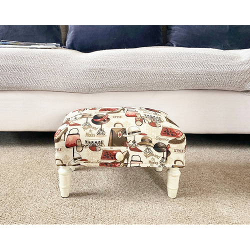 Ladies Fabric Footstool with Drawer