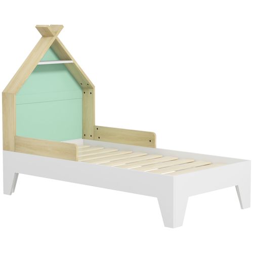 AIYAPLAY Toddler Bed Frame Bedroom Furniture w/ Guardrails, 144 x 74 x 110cm