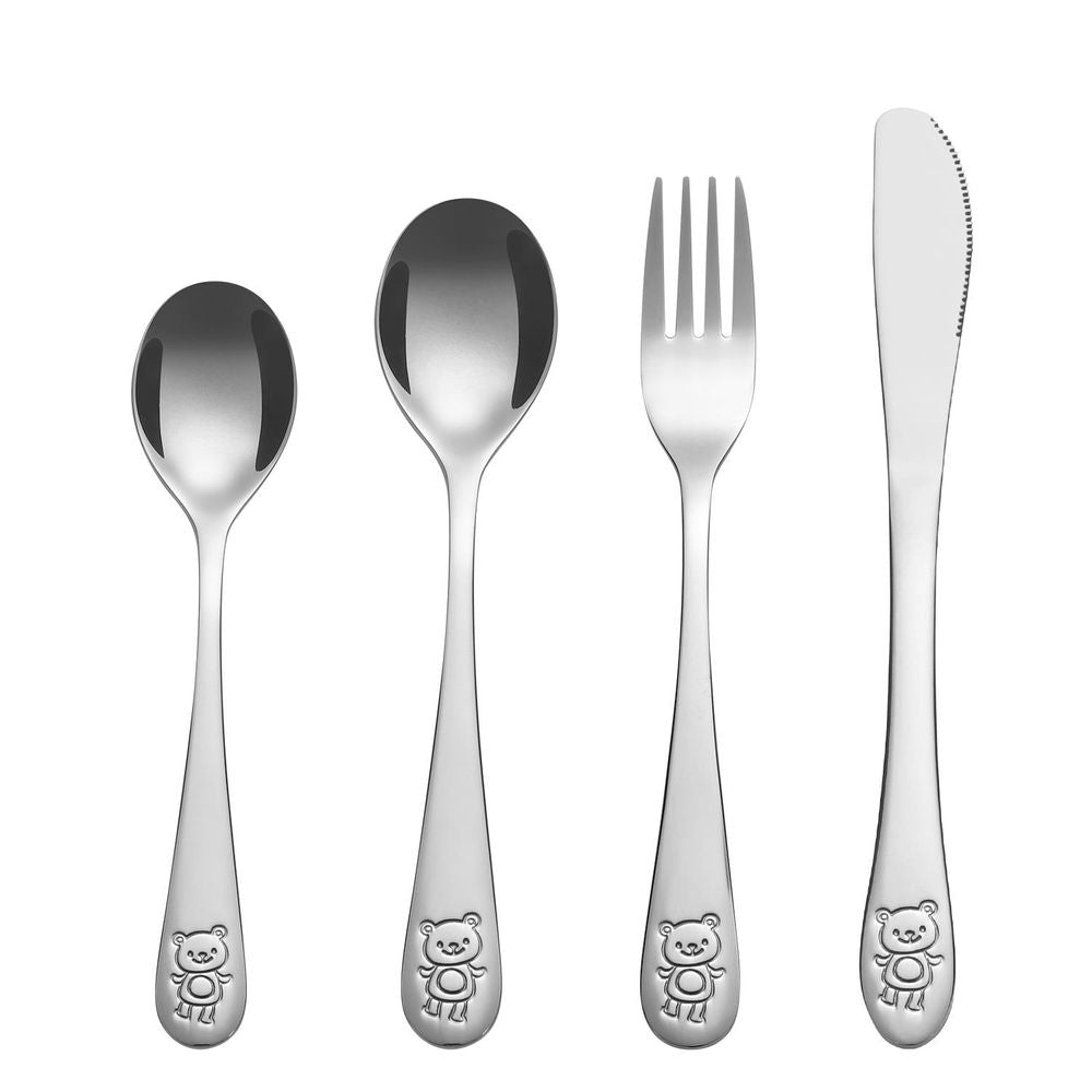 Jungle Kids Cutlery Set - Fun Animal Design - Top Quality - Perfect for Little Ones - 12 Piece Set - Great Gift