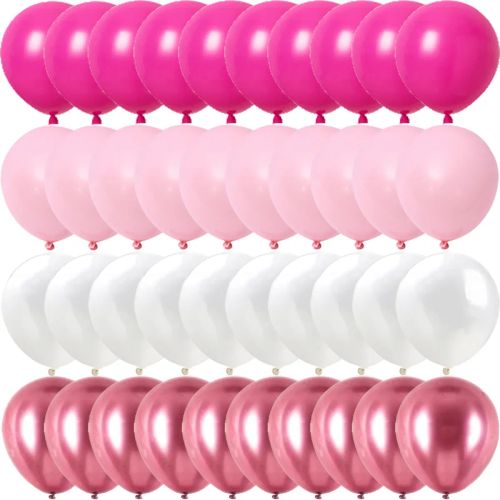 Elegant Rose Pink Latex Confetti Balloons for Special Occasion Decor