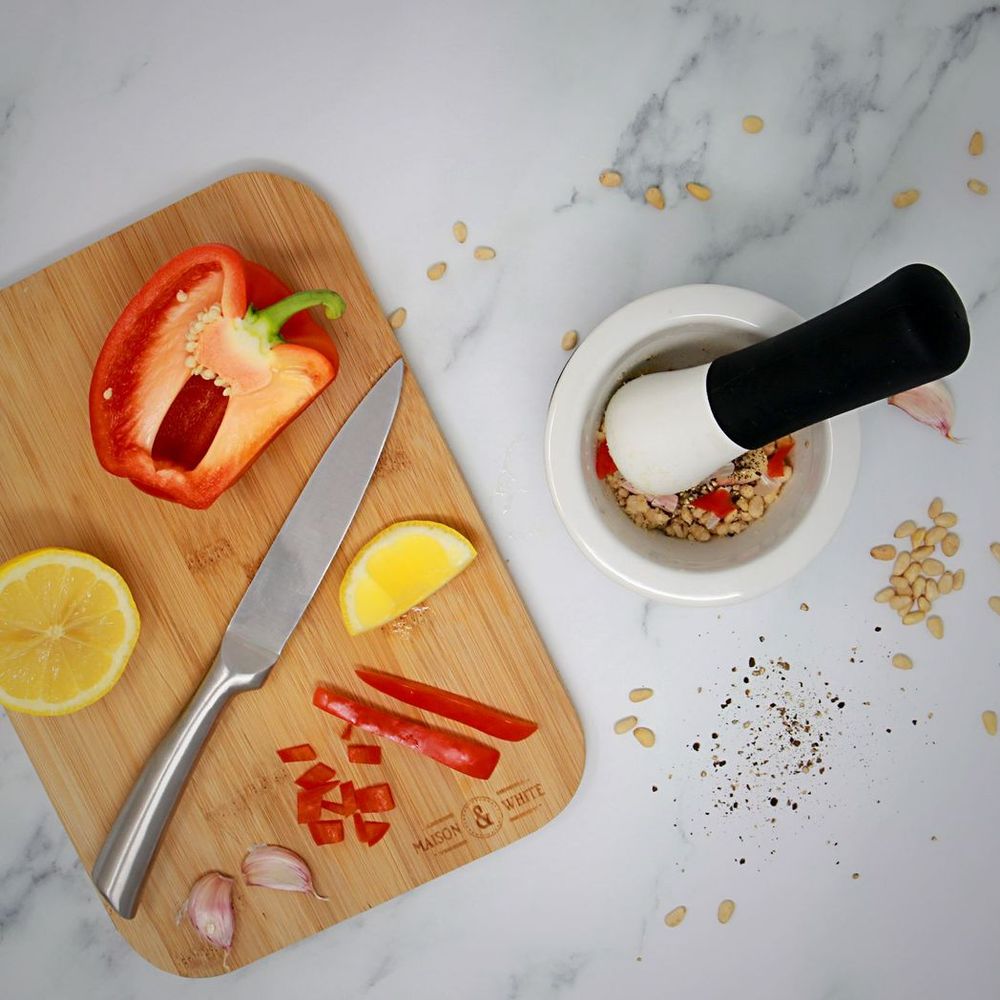 Efficient Ceramic Pestle & Mortar Set | Maison & White