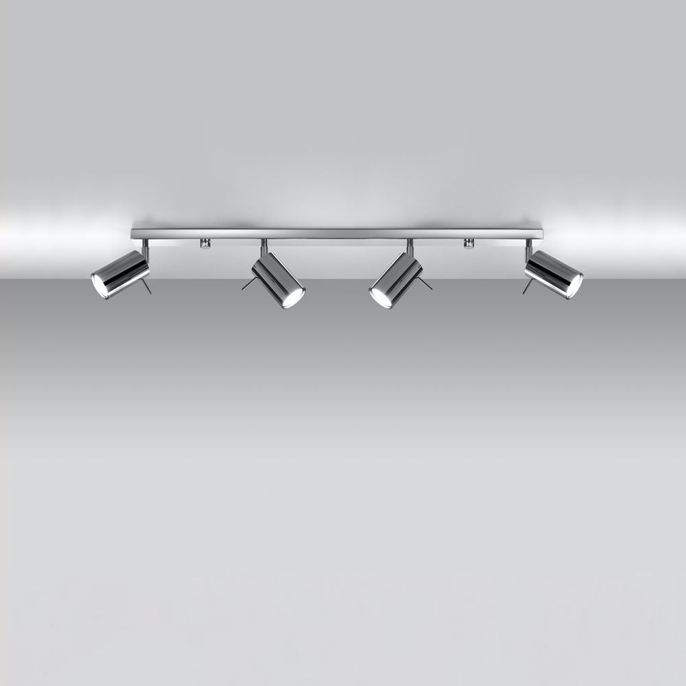 Premium Stainless Steel Ceiling Lamp - Modern Design, GU10 Bulb