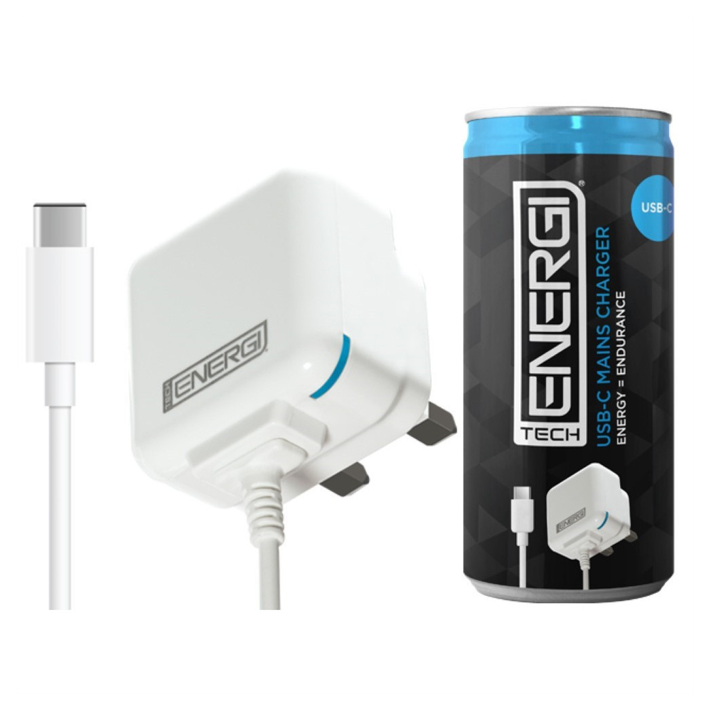 Tech Energi USB-C Mains Charger 1Amp - White
