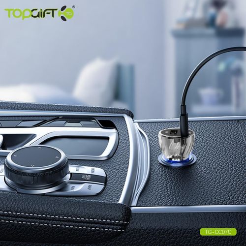 WYEFLUX Dual Port USB-C See-Through Car Charger