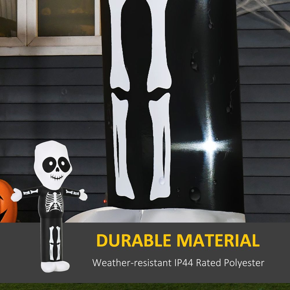 3m Halloween Inflatable Skeleton Ghost Deco LED Lighted for Home In-Outdoor