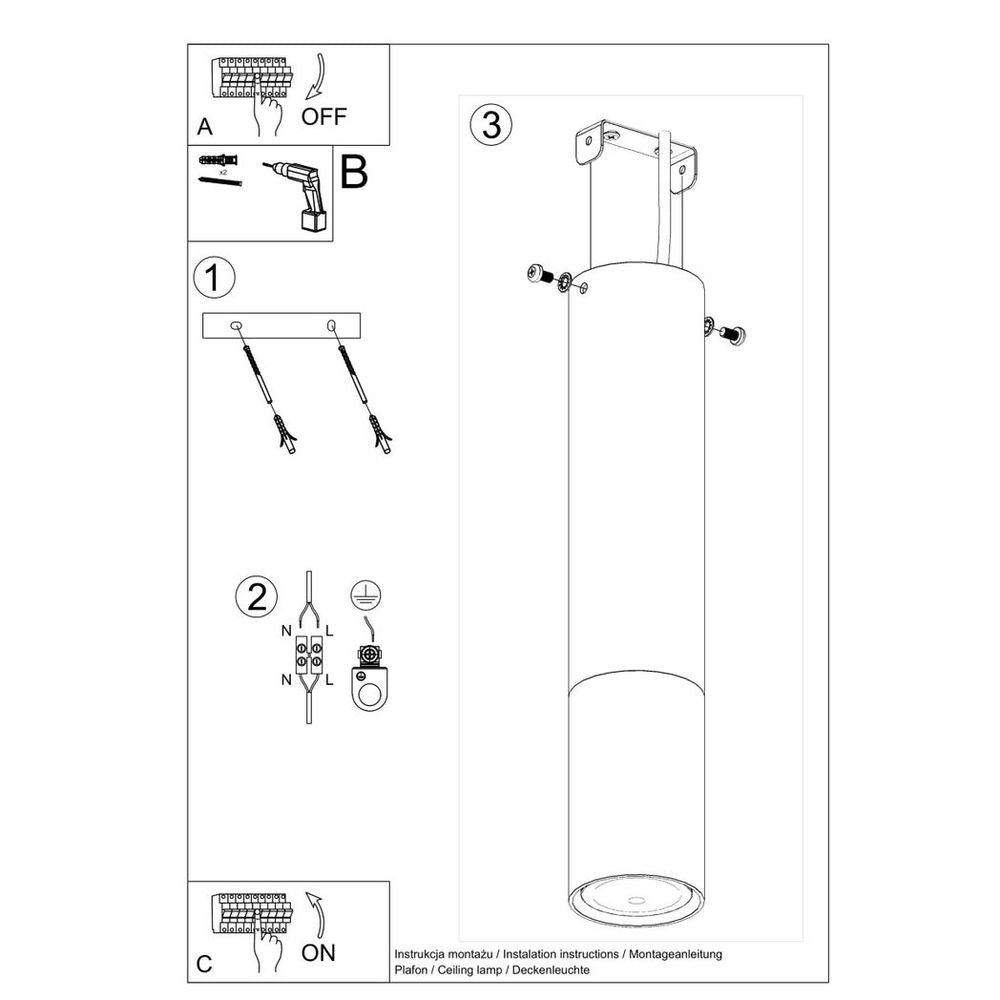 Modern Ceiling Lamp - Steel Loopez - GU10 - High Quality