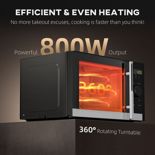 HOMCOM 23L Digital Microwave Oven with Auto Cook, 10 Levels, Eco Mode