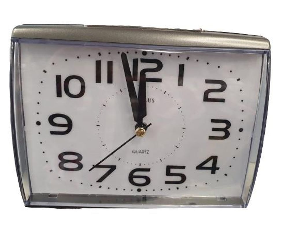 Amplus Silent Sweep Light Snooze Large Numbers Graphite Alarm Clock - PT175G