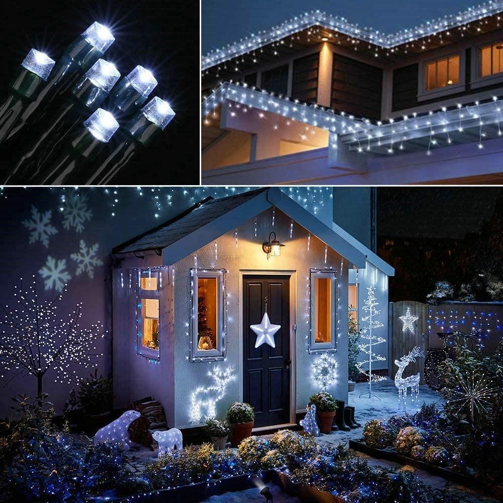 Planet Solar 100 LED White Outdoor String Solar Fairy Lights
