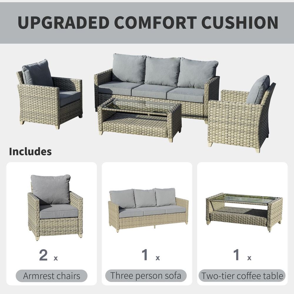 Premium Outdoor Rattan Sofa Set - Stylish and Durable Patio Furniture