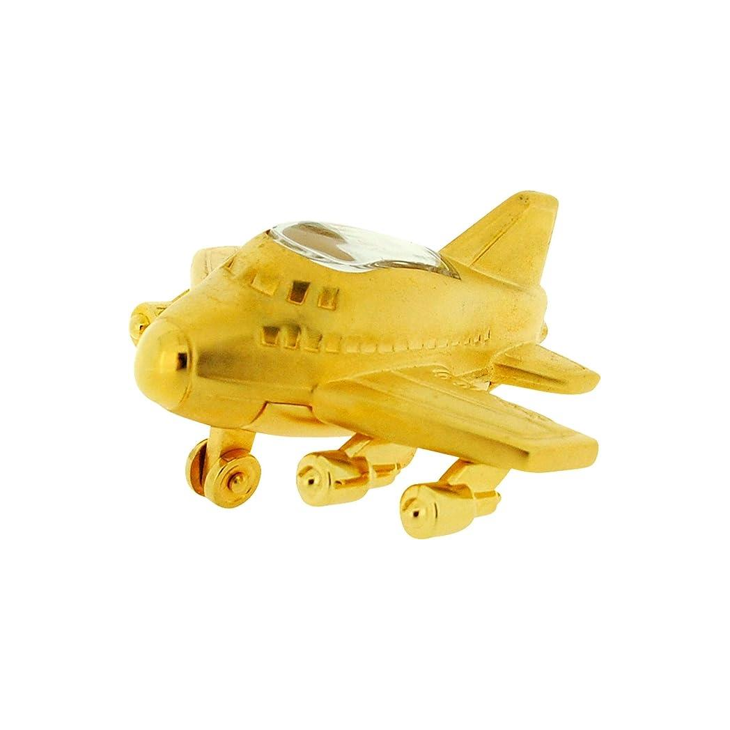 Miniature Clock Gold Plated Aeroplane Solid Brass IMP1015G - CLEARANCE NEEDS RE-BATTERY