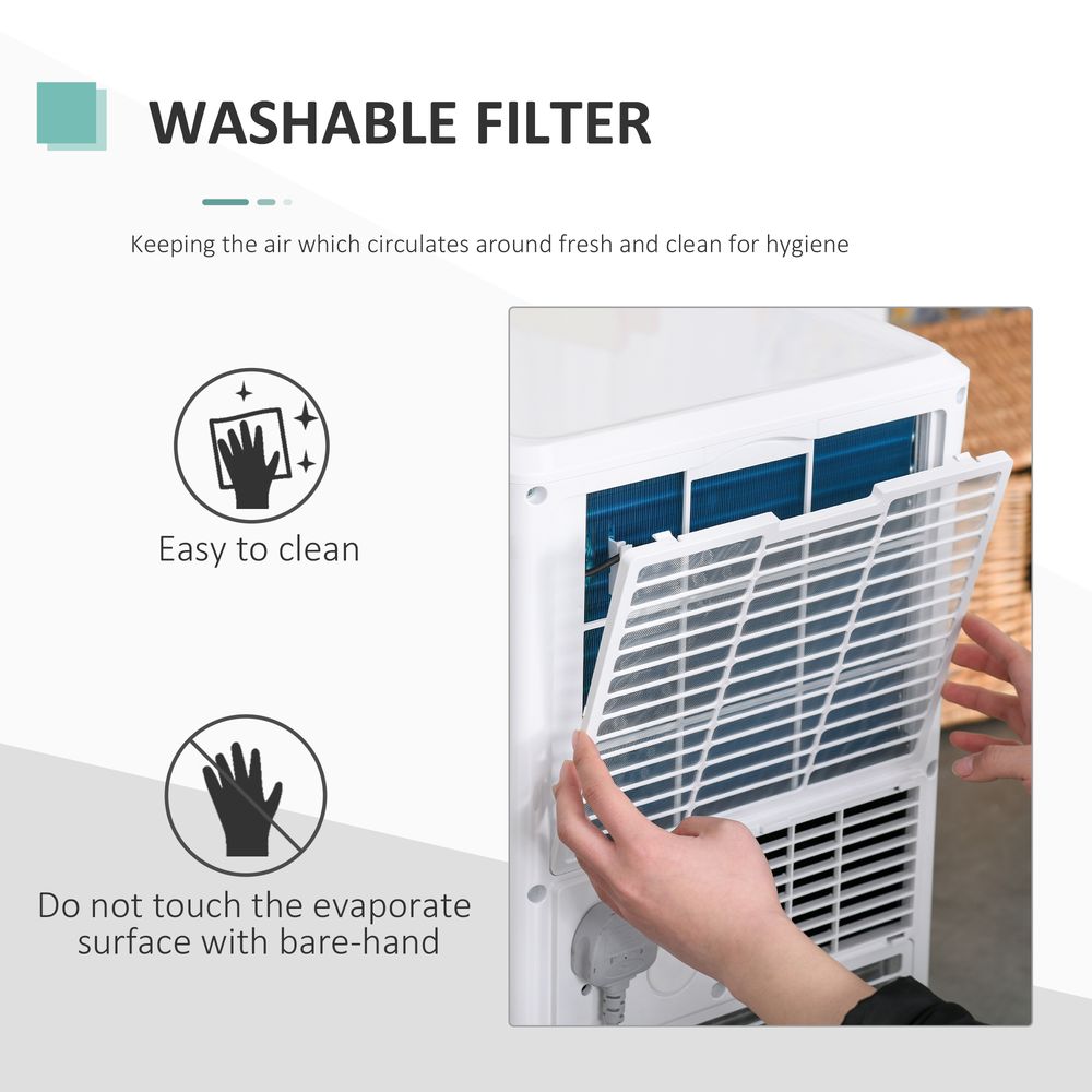 HOMCOM Portable Air Conditioner 5000 BTU, 4-in-1 Cooling, Dehumidifier, Fan, Sleep Mode, Air Conditioning Unit with Digital Display & Remote Control, 24H Timer, Window Venting Kit, for Room up to 18㎡