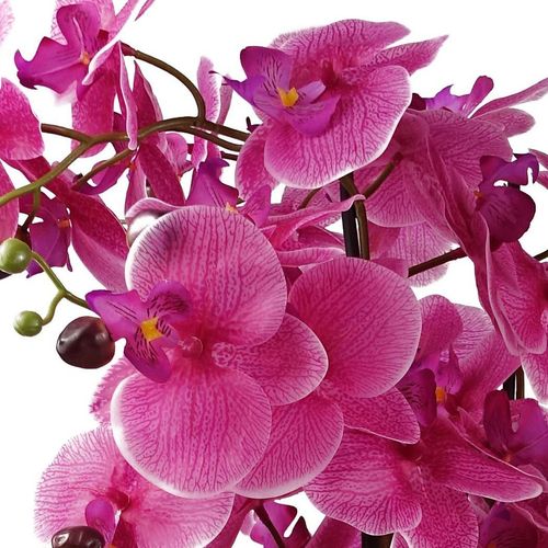 أوركيد صناعي 60 سم وردي - حوض سيراميك ذهبي