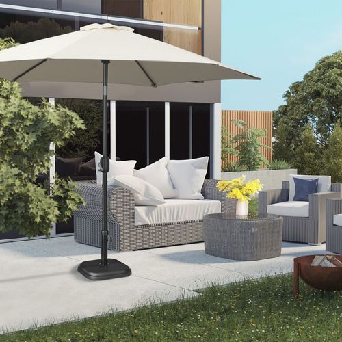 11kg Concrete Garden Parasol Base, Square Outdoor Table Umbrella Stand Holder