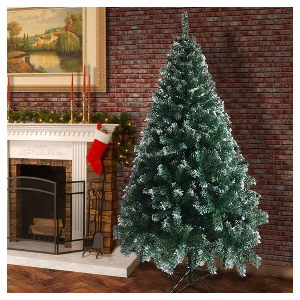 6FT Iron Leg White PVC 650 Branches Christmas Tree Artificial