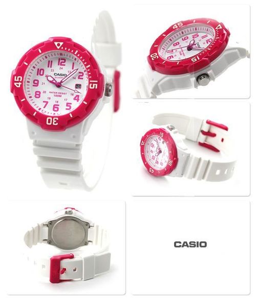 Casio Womens Analogue Rubber Strap Red Watch - LRW-200H-4BVDF