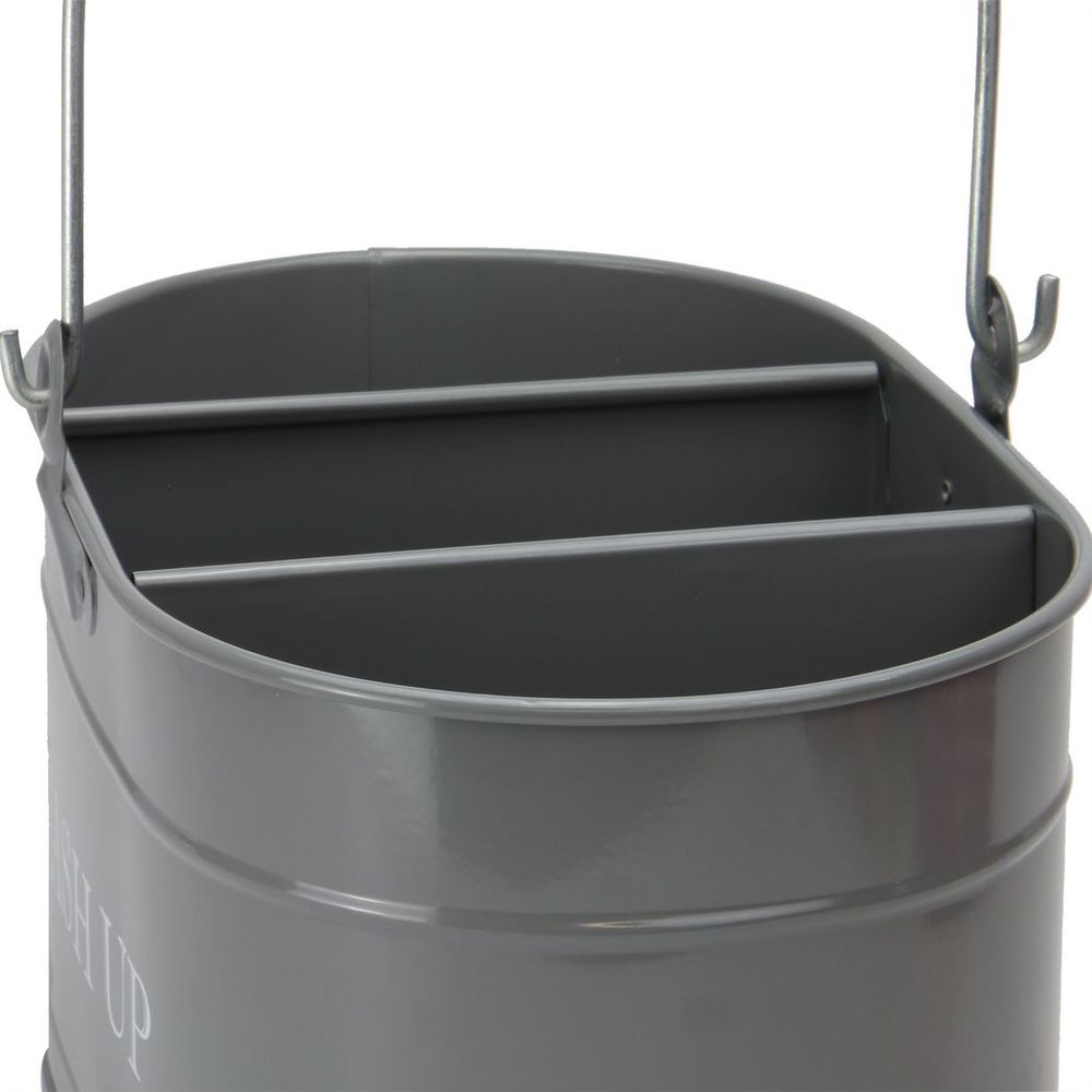 Wash Up Tidy Grey | M&W - Easy Cleaning Solution - Durable & Stylish - 3 Compartments - Rust-Resistant