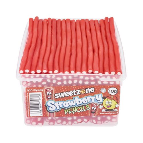 Strawberry Pencils (100 X 10P) Sweets