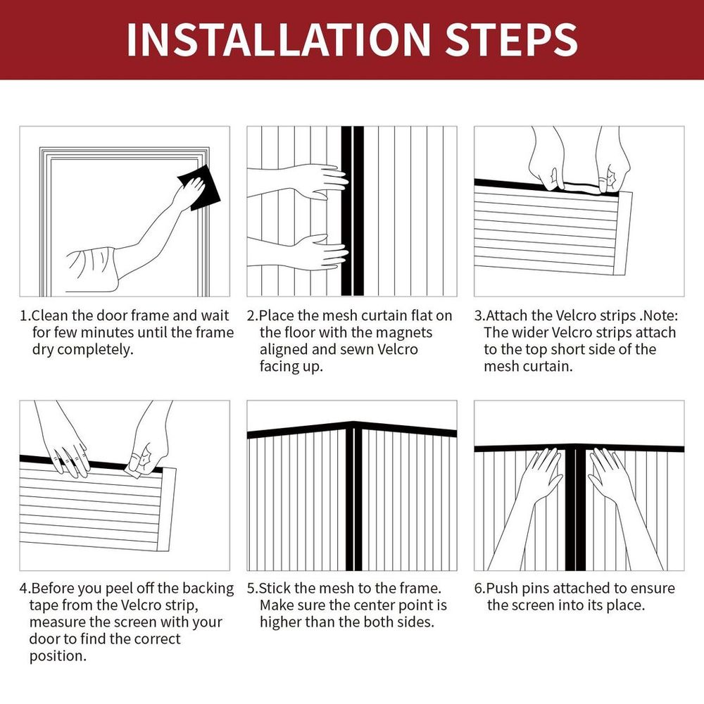 Premium Magnetic Screen Door - Insect-Proof Barrier for Living Spaces