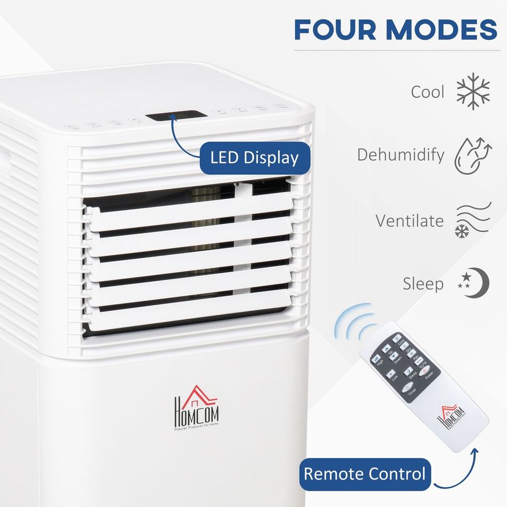 HOMCOM 9000 BTU Portable AC 4 Modes LED Timer - Home Office