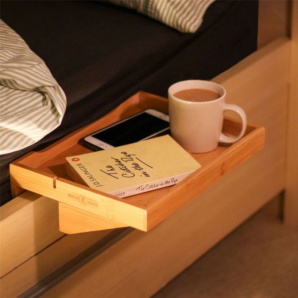 Bamboo Clip-On Bedside Shelf | Space-Saving & Eco-Friendly | M&W