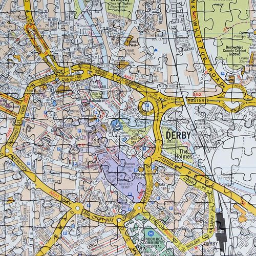 A to Z Map of Derby 1000 Piece Jigsaw Puzzle