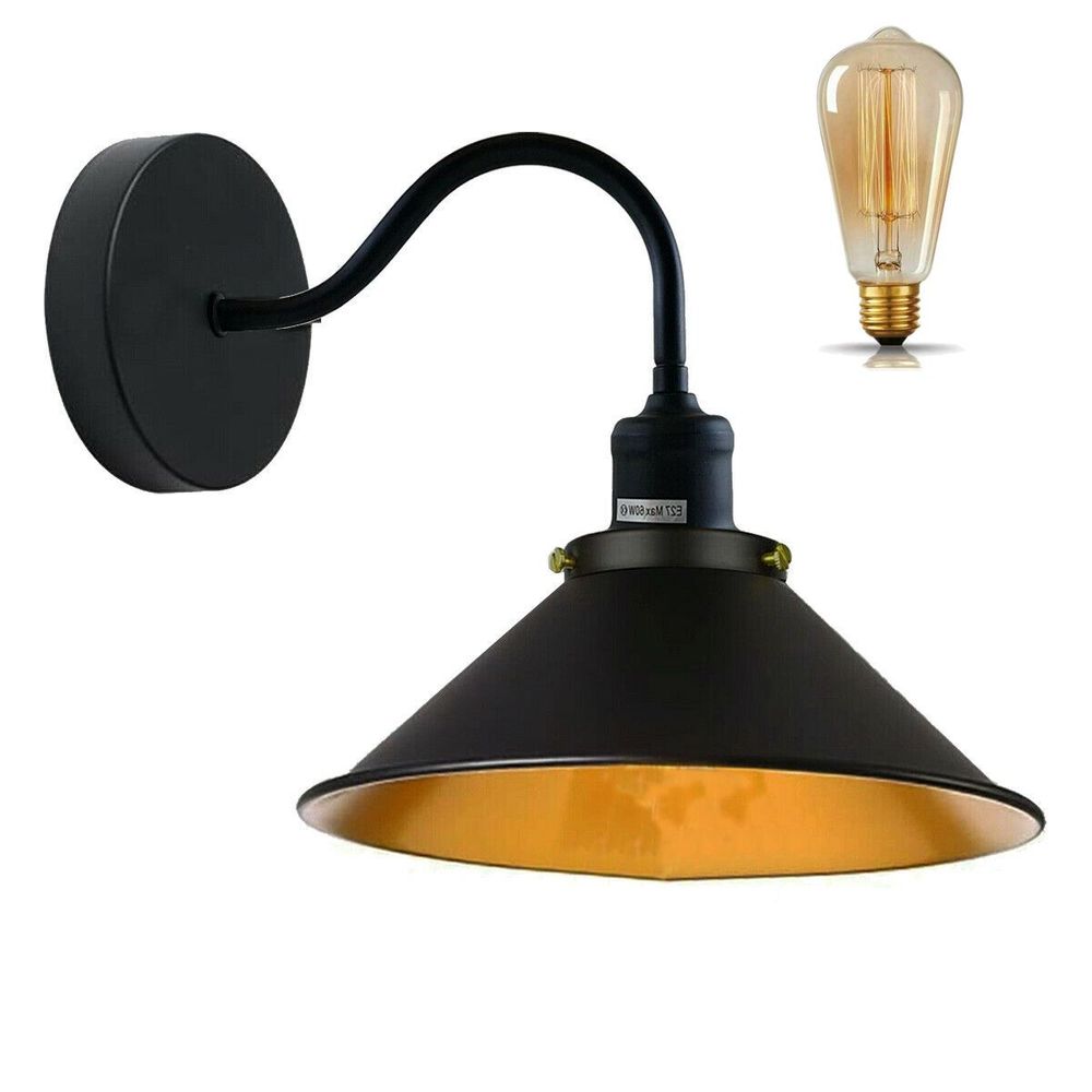 Vintage Industrial Wall Sconce Gooseneck Arm Indoor Lighting~1196