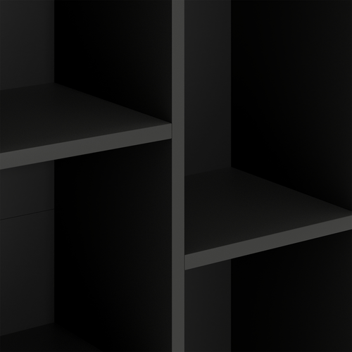 HOMCOM 2-Tier Bookshelf with 5 Open Storage Compartments