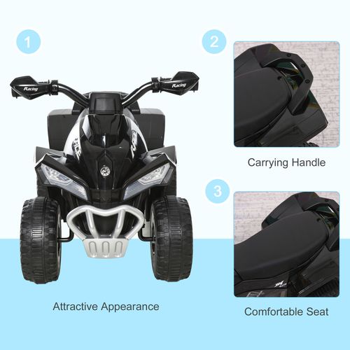 HOMCOM No Power Quad Toddler Ride on Car Foot-to-Floor Sliding