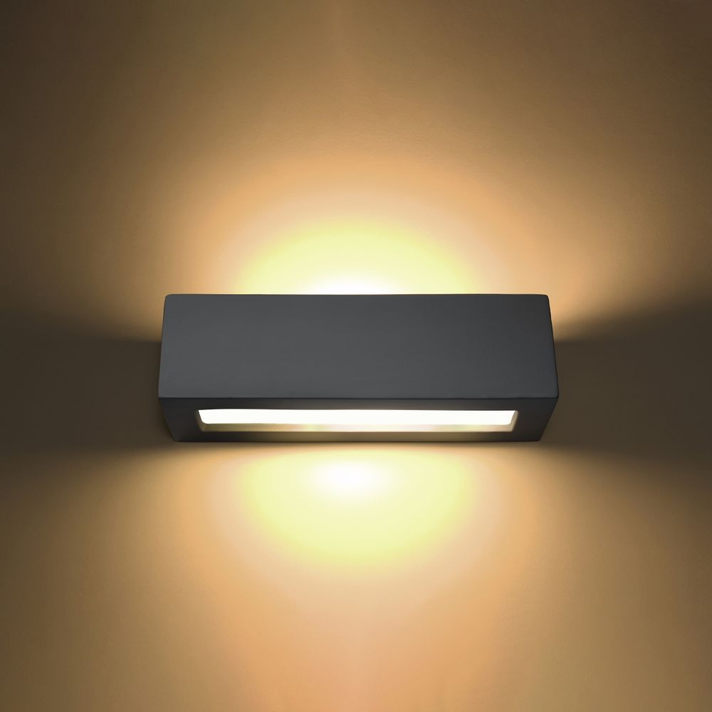Vega Wall Lamp - Modern Design, Ceramic & Glass, E27 Socket