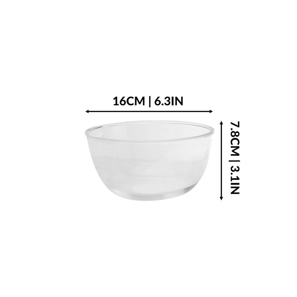 Premium Glass Mixing Bowls - Set of 3 | Scratch, Stain & Heat Resistant