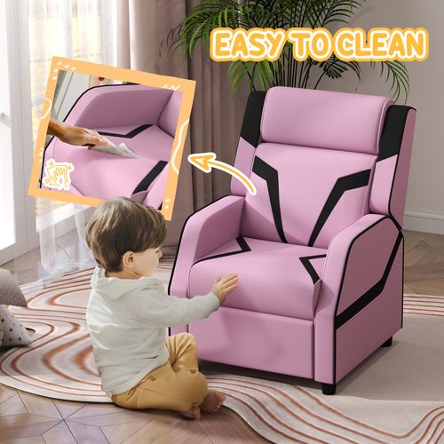 AIYAPLAY 2 in 1 Kids Armchair Recliner, PU Leather, for 3-9 Years Old