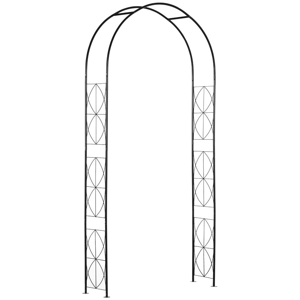 Vintage Garden Arch Trellis Rose Rose Plant Rack by Outsunny