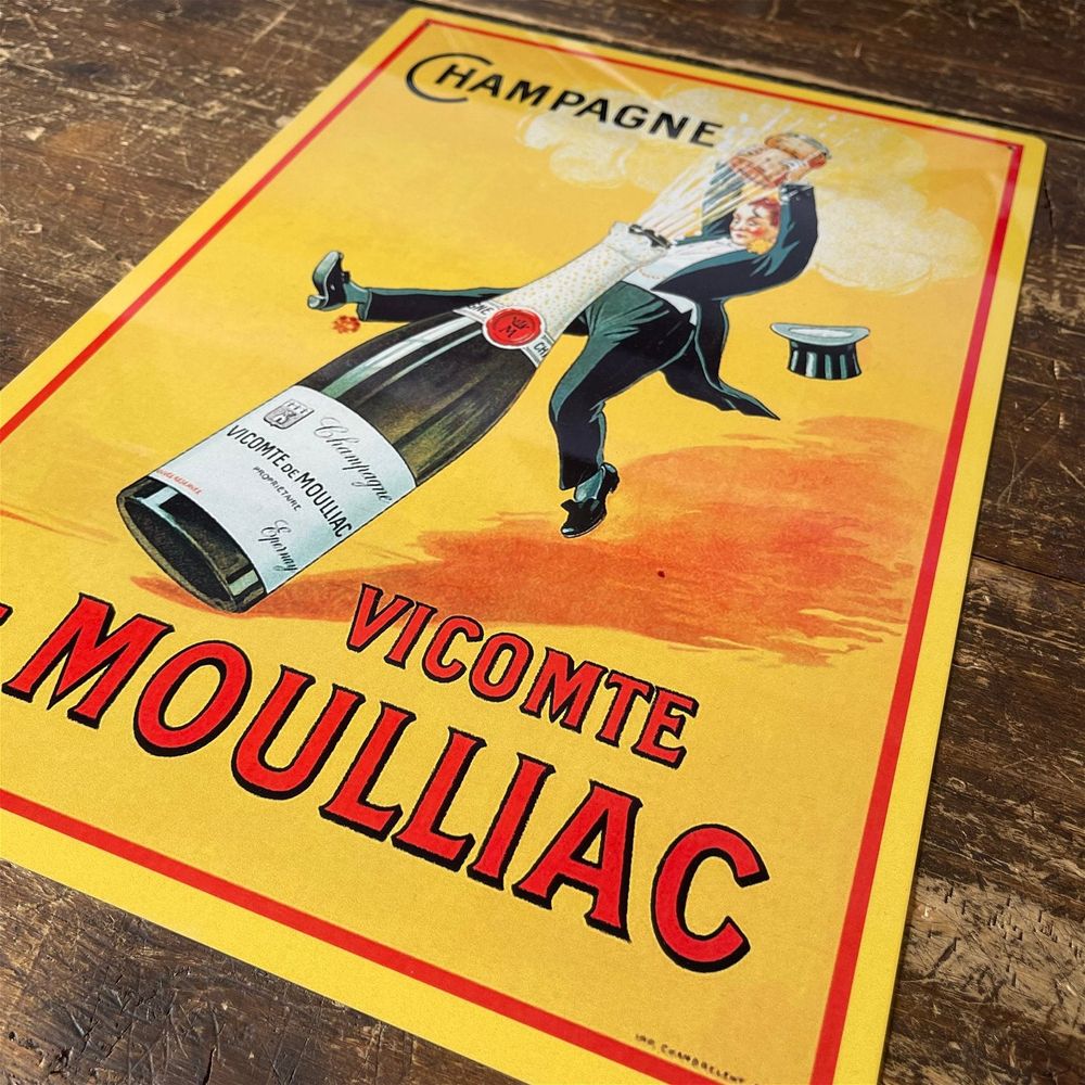 Vintage Metal Sign - Retro Champagne Advertising Sign - High Quality 40x28cm